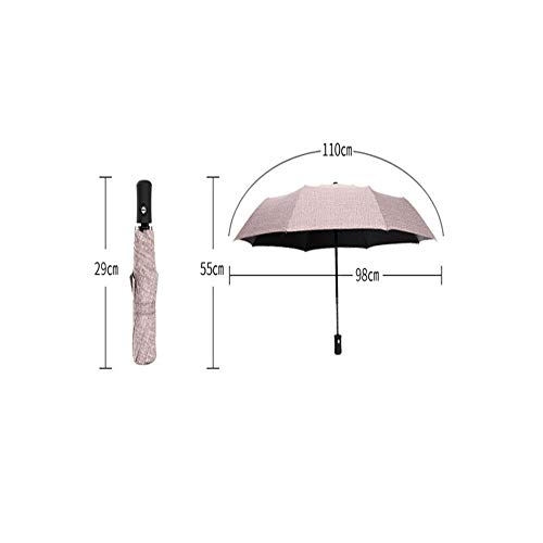 QVQV Paraguas Totalmente AutomáTico Plegable Vaquero Paraguas 8 Estructura De Refuerzo De Hueso Parasol