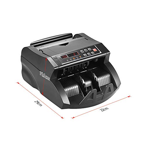 QWERTOUY Multi-Currency Banknote Counter Cash Money Bill Máquina de conteo automático IR/DD Detect Pantalla LCD para dólar Estadounidense Euro