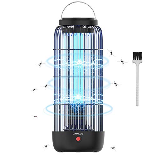 Qxmcov  Lámpara Antimosquitos Electrico, 60m² 13W UV Lámpara Anti Mosquitos Interior con Caja de Recogida y Cepillo Limpio para Mata Mosquitos, Insectos, Polillas, Moscas, Efecto