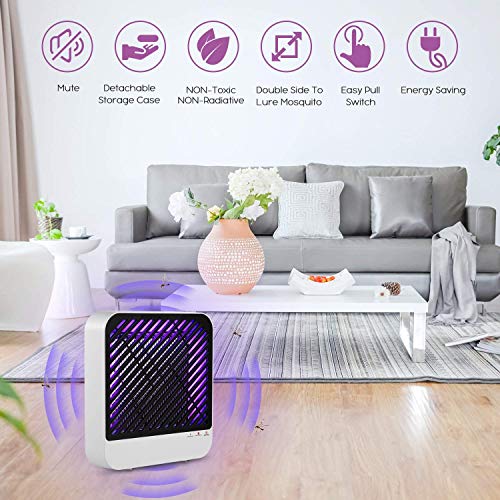 Rabbfay Interior Insecto Zapper UV LED Ligero Volar Zapper Lámpara Antimosquitos, No Tóxico Interior Volar Colector Insecto Trampa Lámpara, para Residencial, Comercial Y Industrial Utilizar