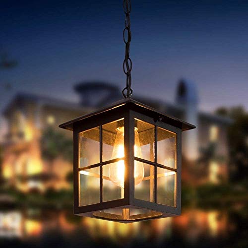 Raelf Retro Patio de la lámpara lámpara de Pared IP 65 Aluminio Industrial Vintage Pantalla de Cristal de la lámpara Europea y de Campo de Estilo Americano Que cuelga Luces de Edison Luces Pendientes