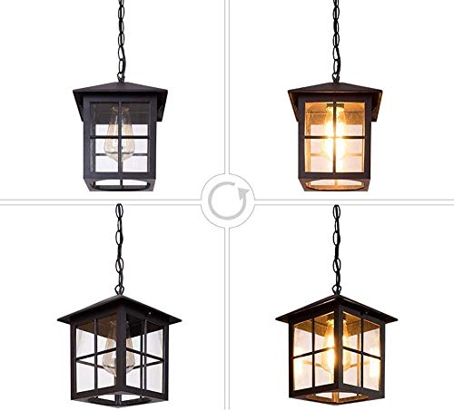 Raelf Retro Patio de la lámpara lámpara de Pared IP 65 Aluminio Industrial Vintage Pantalla de Cristal de la lámpara Europea y de Campo de Estilo Americano Que cuelga Luces de Edison Luces Pendientes