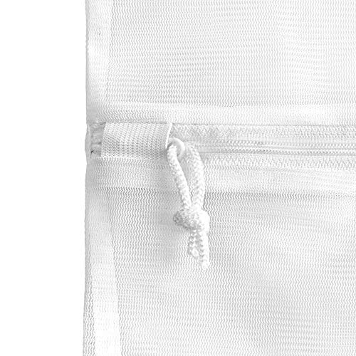 Rayen Lavadora y Secadora lavandería | Funda para Colada con Cremallera | Bolsa Protectora Reutilizable para el Lavado de Ropa | Talla M | 50 x 70 cm | 1 unidad, Blanco