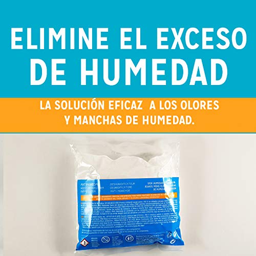 Recambios Antihumedad Bolsa 250gr para Armarios CLASSIC Habitación Ropa Evita Olor Humedades Antimoho - Natural. 6ux250g,