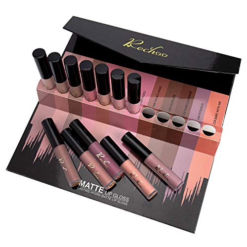 Rechoo 12 Pcs Barra de Labios Mate/Superstay Matte Pintalabios Maquillaje de Belleza Brillo Labial Terciopelo (CLASSIC GIFT)