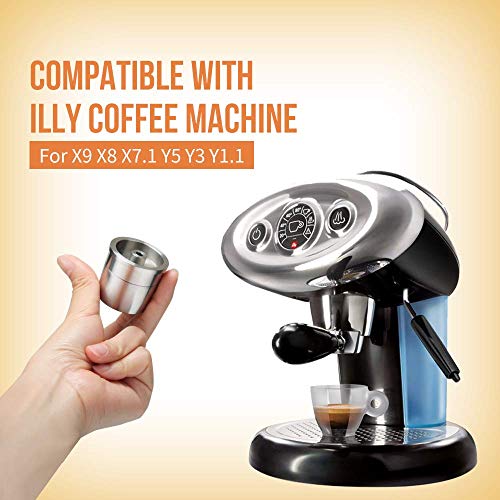 Reeseiy Cápsula De Café Recargable para Máquinas Nespresso Cápsula De Café Recargable De Acero Inoxidable para Máquinas Illy Venta Inicio Uso Diario Producto (Color : Colour, Size : Size)