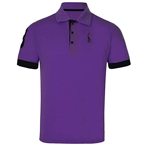 Reeseiy Polo De Manga Corta De De Los Casual Chic Verano Hombres con Bordado De Cervatillo Venta de Moda Tops De Corte Slim Tops De Los Hombres Polo De Ocio De Los Hombres