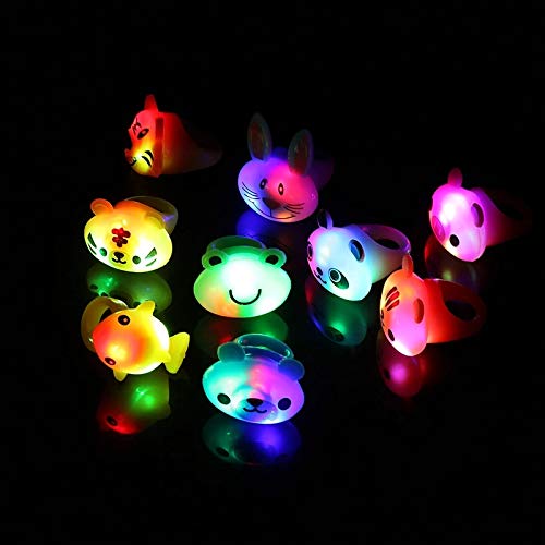 Regalos de fiesta de cumpleaños para niños con luces LED parpadeantes de gelatina, juguetes 18 bulk, regalo para niños y niñas, suministros de fiesta que brillan en la oscuridad