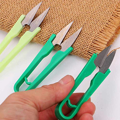 Regard L 6pcs Tela de la Ropa a Medida Craft Mini Tijeras de Costura SNIP Corte de Hilo Hilado de la Forma de U Clippers Color al Azar