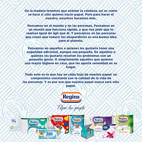 Regina Blitz XXL Papel Cocina | 8 unidades | Máxima absorbencia en cada Maxi Hoja, papel multiusos 150 hojas de 3 capas por rollo | Envase papel | Papel 100% certificado FSC®