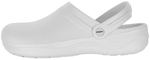 REIS - Zuecos y pantuflas unisex, 37 EU, Blanco, 1