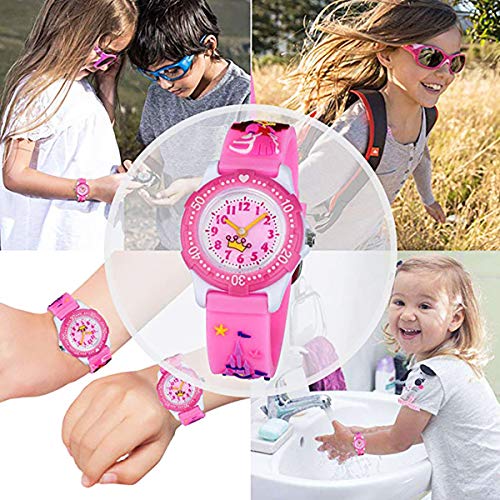 Relojes para niños y niñas para niños, 2018, otoño, banda de silicona con dibujos animados 3D, edad 3-4, 5-7, 7-10, regalo para niñas y niños