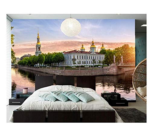 resumen Rusia puentes de san petersburgo ciudades del canal 3D papel tapiz personalizado mural pasillo sala de estar dormitorio cocina sala de niños sofá TV fondo decoración del hogar-2