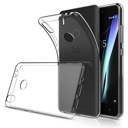 REY Funda Carcasa Gel Transparente para BQ AQUARIS X/BQ AQUARIS X Pro, Ultra Fina 0,33mm, Silicona TPU de Alta Resistencia y Flexibilidad