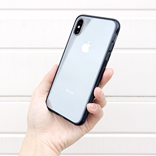 Ringke Funda Apple iPhone X [Fusion] Transparente al Dorso del PC y Frente al TPU [Tecnologia para Proteccion a la caida] protectiva con Armadura Mejorada para iPhone 10 - Gris Smoke Black