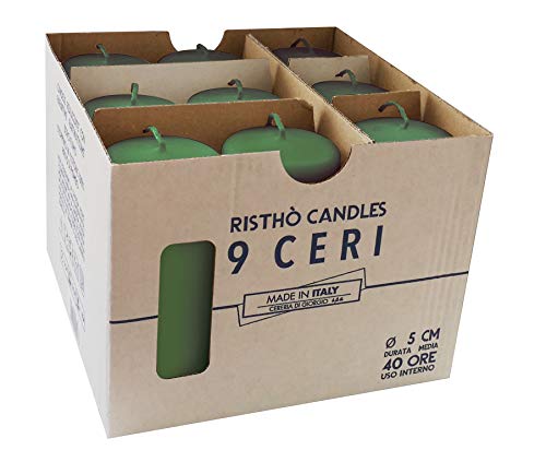 Risthò 56201_44 - Velas, Cera, Verde Musgo, Talla única