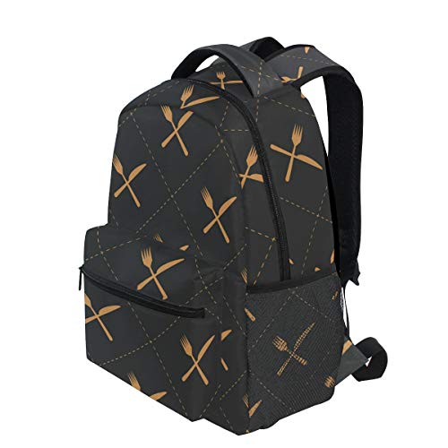 Rootti Mochila Bolsa de Cuchillo Tenedor Patrón de Senderismo Mochilas Al Aire Libre Escolar Viaje Portátil Librero Mochila Mochila para Niños Adultos Niños Niñas