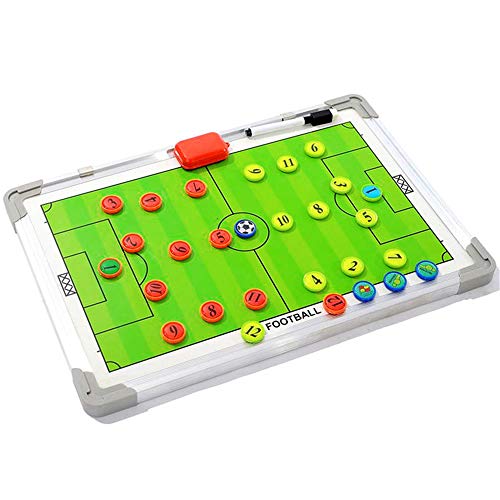 RoseFlower Carpeta Táctica de Futbol, Carpeta Pizarra Táctica de Entrenamiento Entrenador Magnéticas de Fútbol con Imanes, Lapiceros y Borrador (Tamaño: 45 x 30 cm)