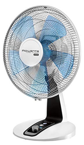 Rowenta Turbo Silence VU2640 - Ventilador de mesa de 40cm, 4 velocidades, silencioso 45dB, oscilación automática, orientación regulable, amplia difusión de aire 120º, Turbo Boost flujo aire 80m3/min