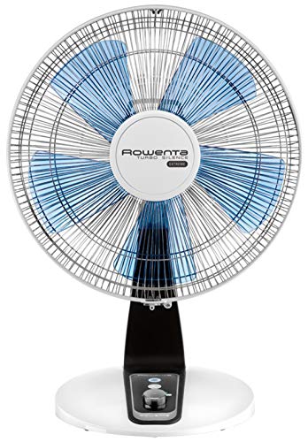 Rowenta Turbo Silence VU2640 - Ventilador de mesa de 40cm, 4 velocidades, silencioso 45dB, oscilación automática, orientación regulable, amplia difusión de aire 120º, Turbo Boost flujo aire 80m3/min