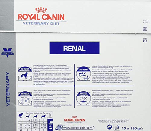 ROYAL CANIN Renal Cig Comida para Perros - Paquete de 10 x 150 gr - Total: 1500 gr