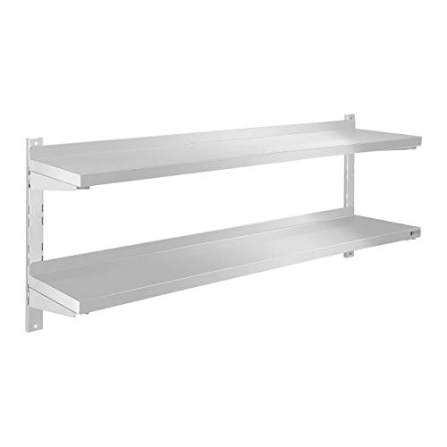 Royal Catering - RCWR-140.2 - Estante metálico para Cocina - 2 baldas - 140 cm