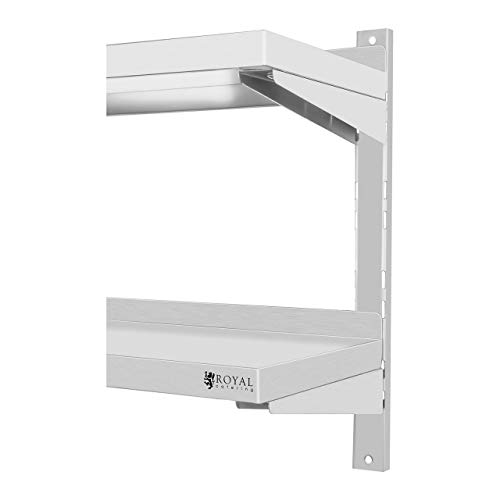 Royal Catering - RCWR-140.2 - Estante metálico para Cocina - 2 baldas - 140 cm