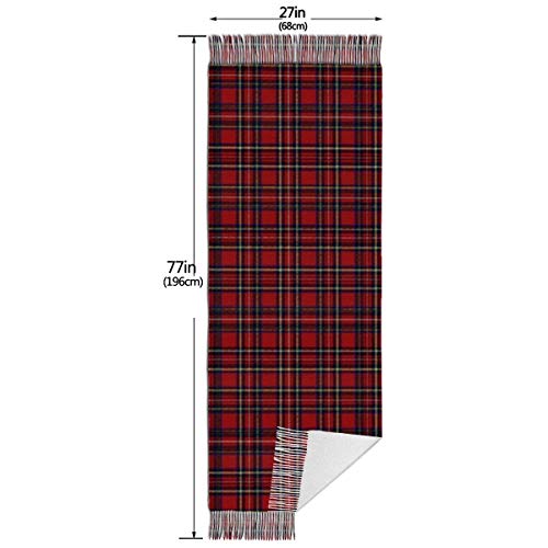 Royal Stewart Tartan Shawl Wrap Bufanda cálida de invierno Cape Bufanda grande Bufandas de gran tamaño para mujeres 77 x 27 pulgadas / 192 x 68 cm