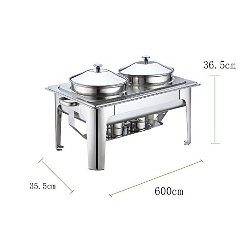 RSHJD Estufa Buffet de Acero Inoxidable, Calefacción Eléctrica, Estufa de Desayuno Del Hotel, Utensilios De Cocina Restaurantes, Fiestas, Eventos, Banquetes Familiares