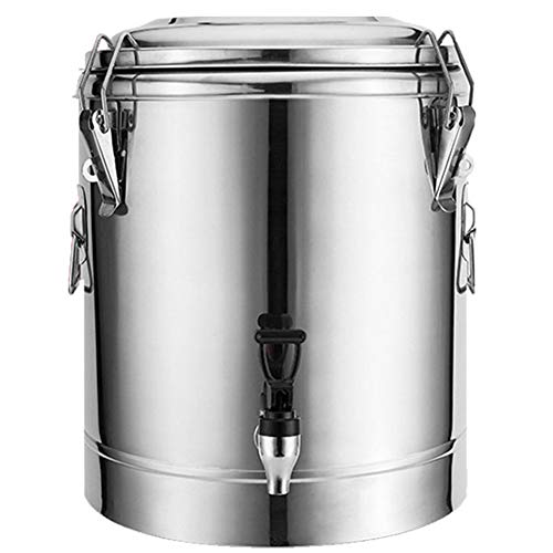 RSTJ-Sjef Barril Aislado De 10L, Dispensador De Bebidas Aislado De Acero Inoxidable con Aislamiento En Frío Y En Caliente De 12 Horas - para Uso En Casa De Té De Leche con Agua Caliente,20L