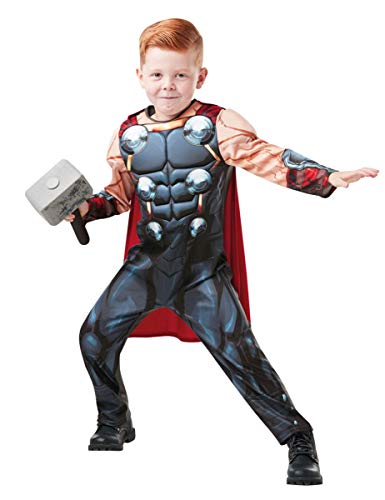 Rubies Marvel Avengers Thor Deluxe - Disfraz infantil, Color negro, M (640836M)