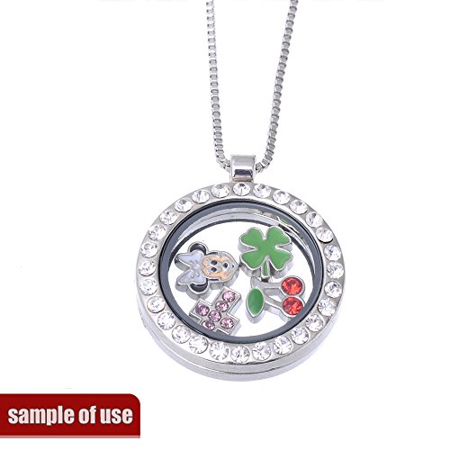 RUBYCA Metal flotante encantos para vidrio Living Memory Lockets al por mayor oro plata color lote mezcla 9 DIY 200 unids