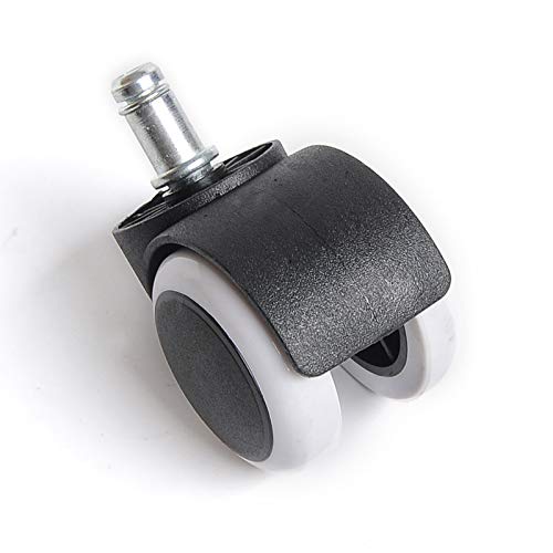 Ruedas de repuesto para silla de oficina giratoria, color negro y blanco, 5 unidades 2“Standard Stem 10X22mm