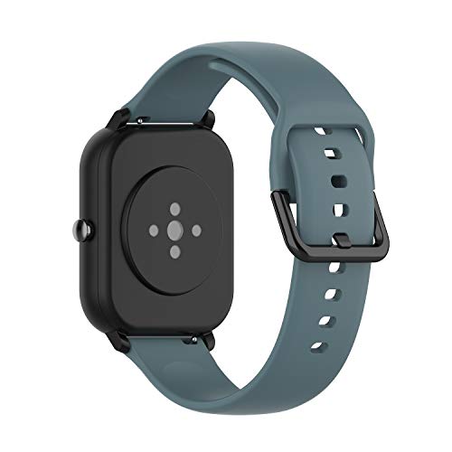 Ruentech - Correa de Silicona Compatible con Amazfit GTS/Amazfit Bip/Amazfit GTR 42mm Correa Band (Large, 10 Colores)