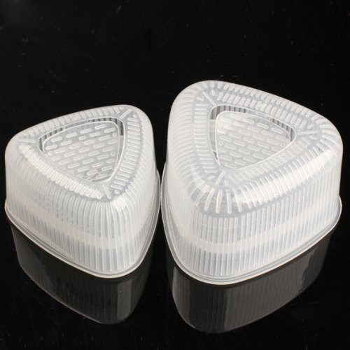 Ruijanjy 2pcs Sushi Moldes Triangular Onigiri Rice Molde Traje Que Hace Las Herramientas de Bricolaje Fabricante de Onigiri Bento Prensas de la categoría alimenticia PP Accesorios de Cocina (Blanco)