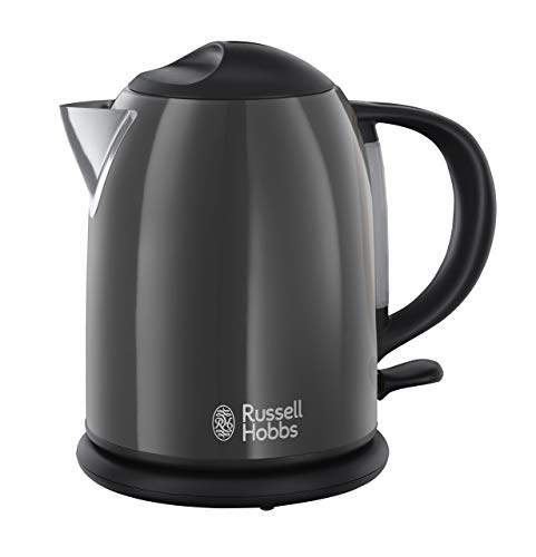 Russell Hobbs 20192-70 - Hervidor de agua compacto, 1 l, resistencia oculta, 2200 W, acero inoxidable, Gris Oscuro