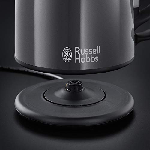 Russell Hobbs 20192-70 - Hervidor de agua compacto, 1 l, resistencia oculta, 2200 W, acero inoxidable, Gris Oscuro