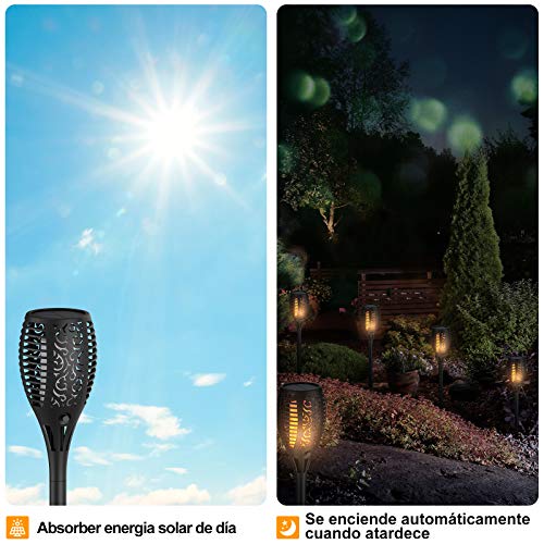 Ruyilam Llama Luz Solar de Exterior, 4 Pack Antorcha Luces Solares Inalámbricas Impermeables para Jardín, Terraza, Patio, Fiestas, Iluminación al Aire Libre, Encendido/Apagado Automático