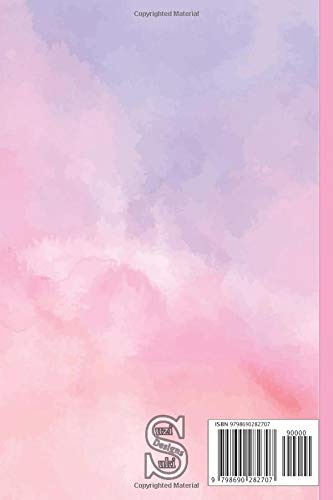 S: Monogram Initial S Pastel Pink Clouds Journal 6 x 9 120 pages