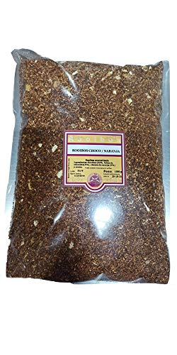 SABOREATE Y CAFE THE FLAVOUR SHOP Té Rooibos Chocolate y Naranja En Hoja Hebra A Granel Infusión Natural Adelgazante 1 Kg