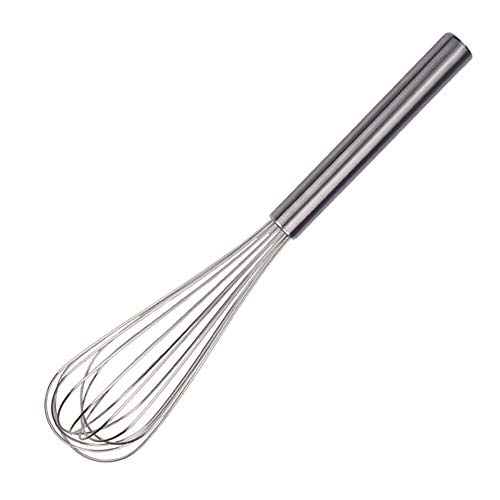 SADASD Batido De Cocina Whisk Kitchen Whisk De Acero Inoxidable con Globo De Alambre,Batidor De Alimentos Duradero Beater,para Chocolate Derretido con Huevo 12 Pulgadas