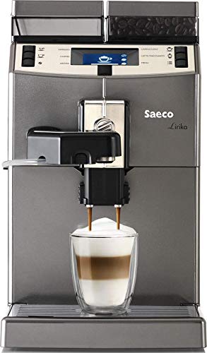 Saeco Lirika OTC Independiente 2.5L Negro, Gris, Metálico - Cafetera (Independiente, 2,5 L, Granos de café, 1850 W, Negro, Gris, Metálico) (Reacondicionado)