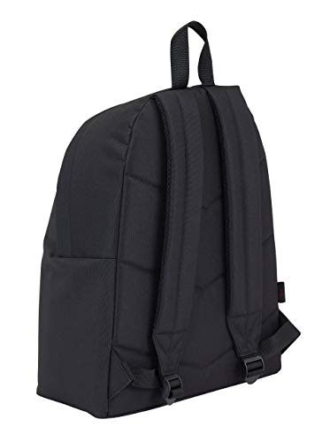 Safta FC Barcelona Oficial Mochila juvenil Day Pack Liso 330x150x420mm, Negro