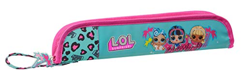 Safta- LOL Surprise Portaflauta, Color Celeste/Rosa, 370x20x80 mm (M284)