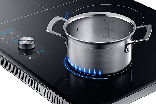 Samsung NZ84J9770EK hobs - Placa (Integrado, Inducción, Vidrio y cerámica, Negro, Giratorio, Tocar, Parte superior delantera)