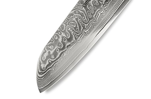 SAMURA Damasco 67 - Cuchillo de Acero japonés para santoku (7,0 Pulgadas, 67 Capas)…