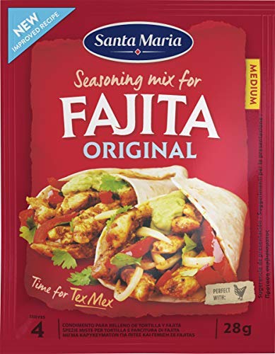 Santa Maria 1 sobre mezcla de especias condimento para fajita (1 sobre = 4 porciones) - 28 gramos