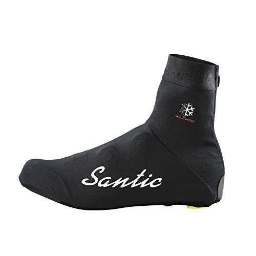 Santic Cubrezapatillas Ciclismo MTB Cubrezapatillas Bicicleta Invierno Cubrezapatos Ciclismo con Fleece adentro S 39-40