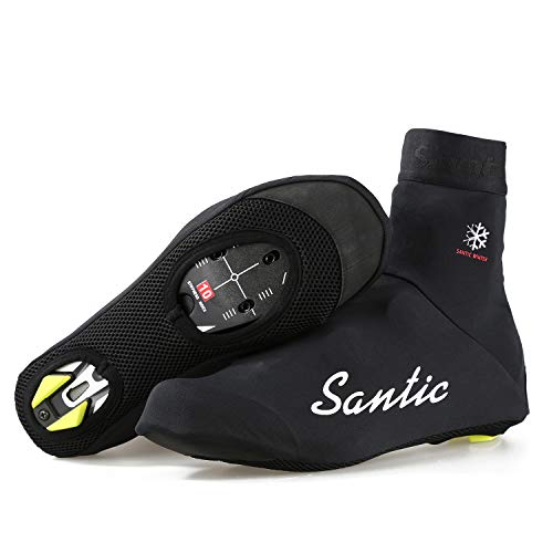 Santic Cubrezapatillas Ciclismo MTB Cubrezapatillas Bicicleta Invierno Cubrezapatos Ciclismo con Fleece adentro S 39-40