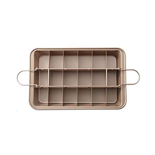 Sartén antiadherente dividida Brownie Pan/Precut Brownie Pan para rebanadas profesionales, hace 18 Brownies pre-cortados de acero al carbono